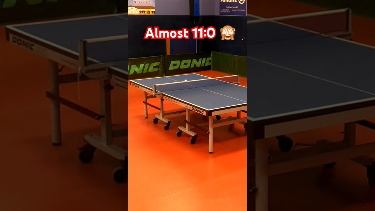 First set 10:0, 1:3 lose 😅 #kstnovyjicin #stolnitenis #pingpong #tabletennis