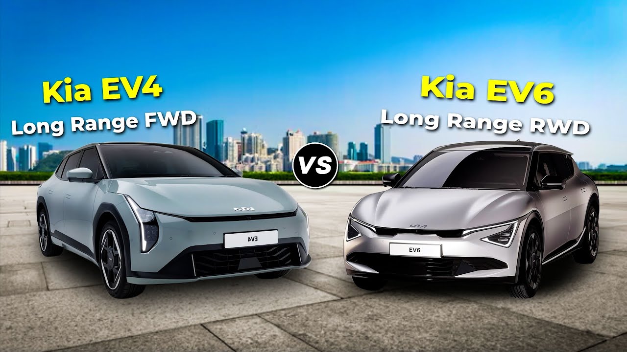 Kia EV4 hatchback Long Range FWD vs Kia EV6 Long Range RWD