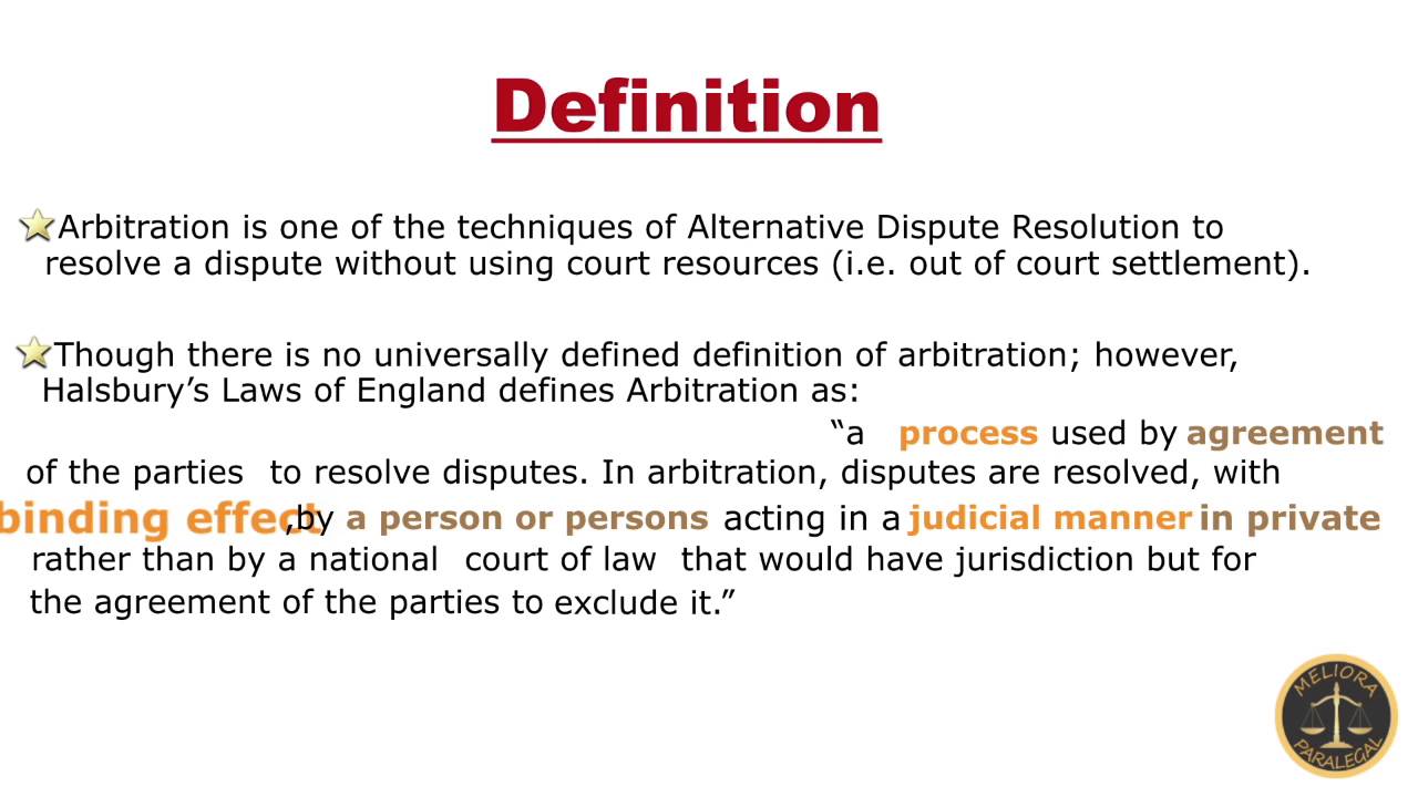 What is Arbitration?