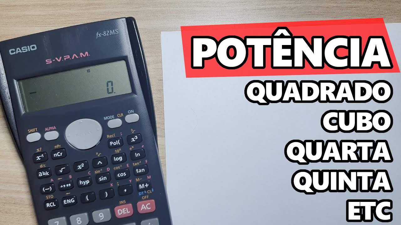 Elevar a quarta, quinta, sexta potência na calculadora científica
