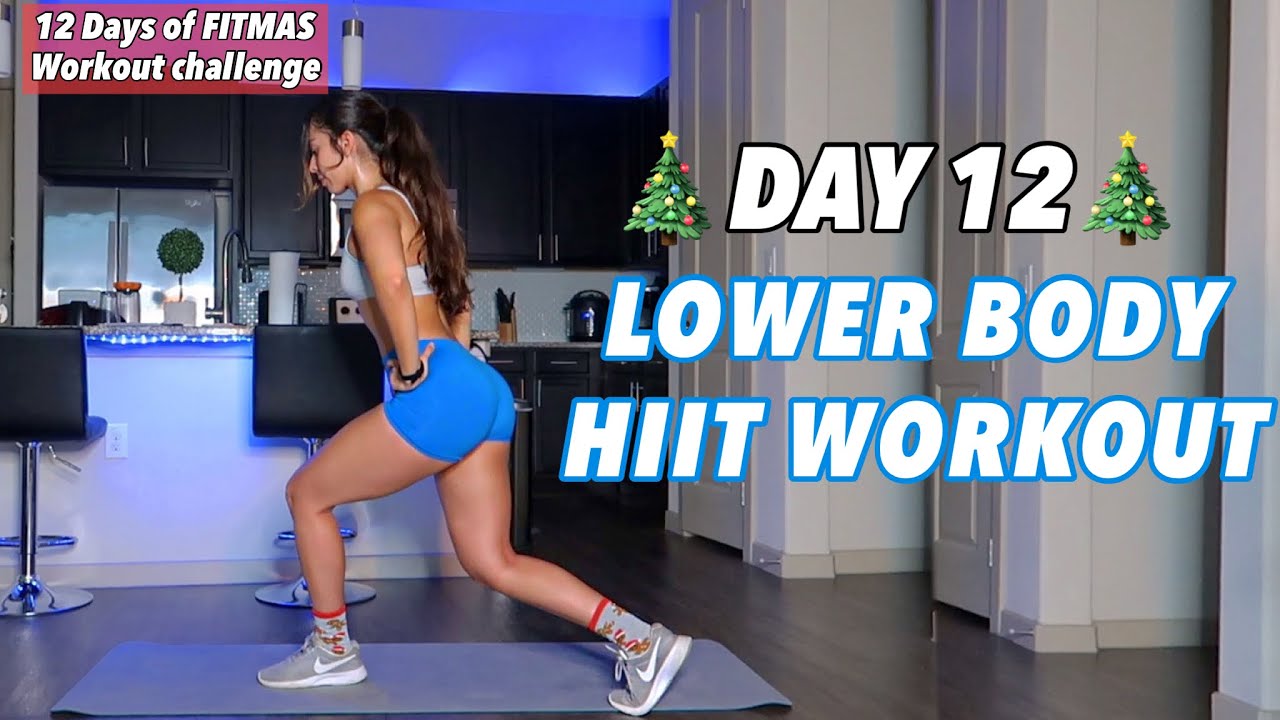 12 DAYS OF FITMAS 🔥🎄 | DAY 12 LOWER BODY HIIT | 10 min Fatloss workout (BURN 200 calories)