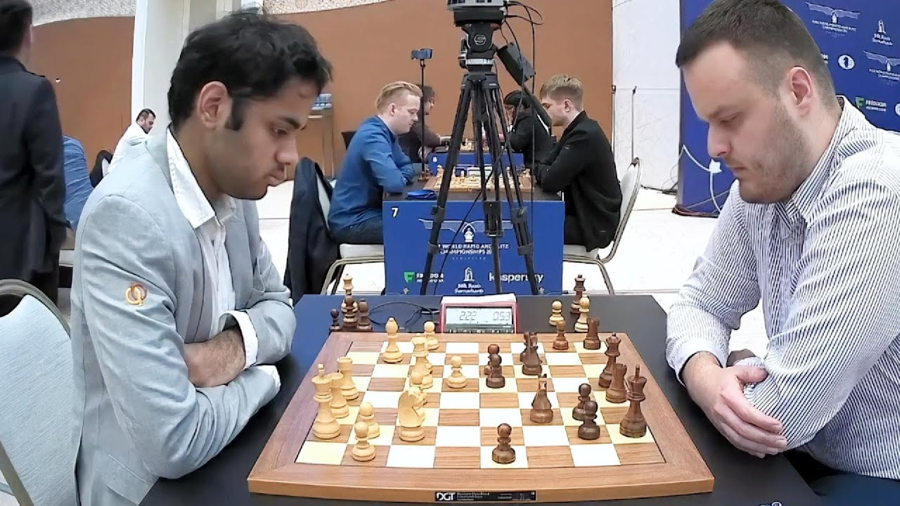 Arjun Erigaisi vs. Aleksandar Indjic / FIDE World Blitz 2023 / Round 10 / Nimzo-Indian Defense