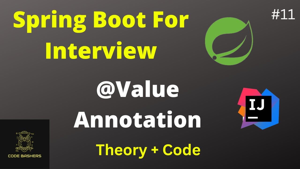 @Value Annotation In SpringBoot Detailed Explanation | SpringBoot For Interview Series | #11