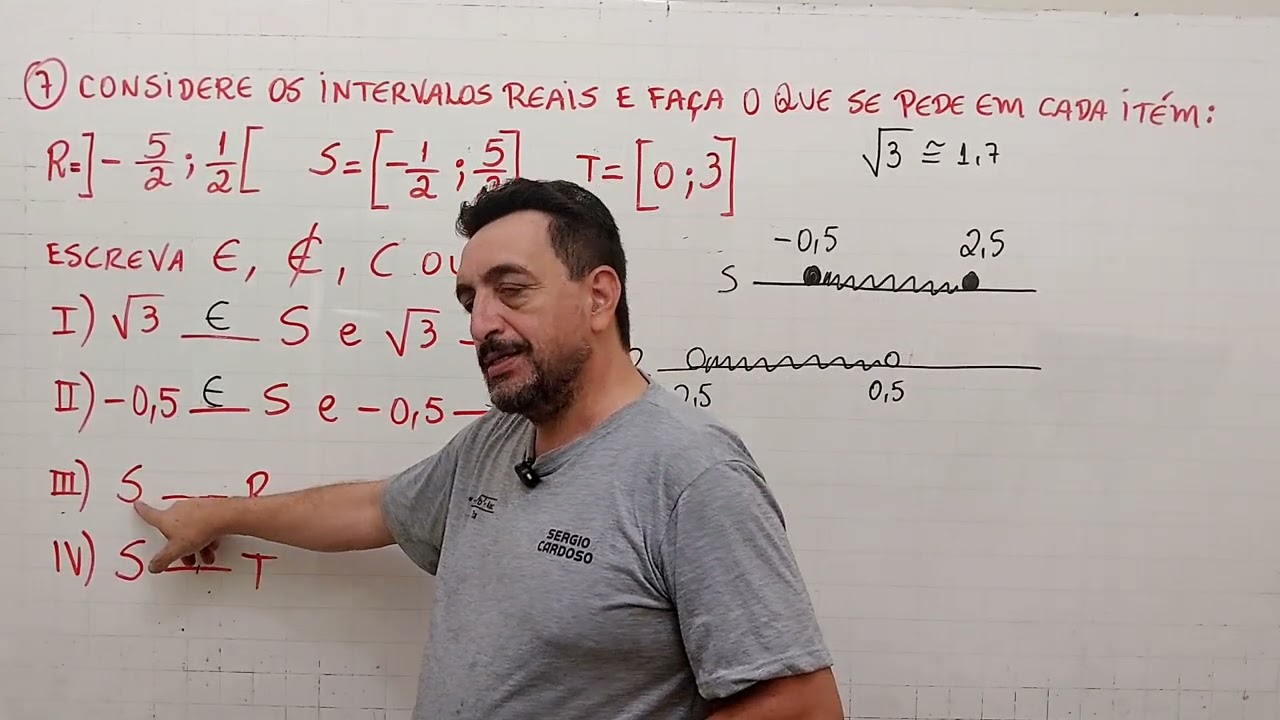 Exercicio 07 colégio Elite intervalos reais #matemática 