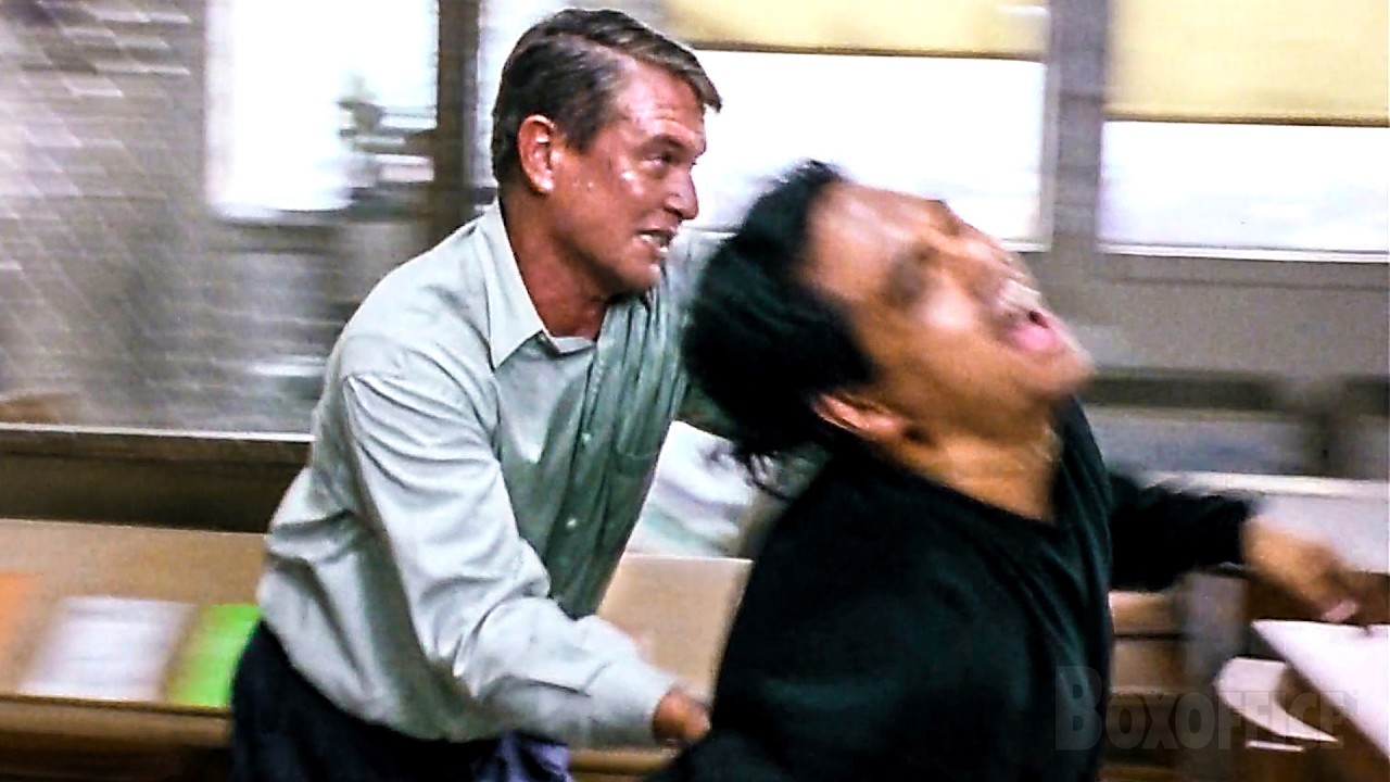 The Substitute throws 3 Students through the Library Window | The Substitute | CLIP