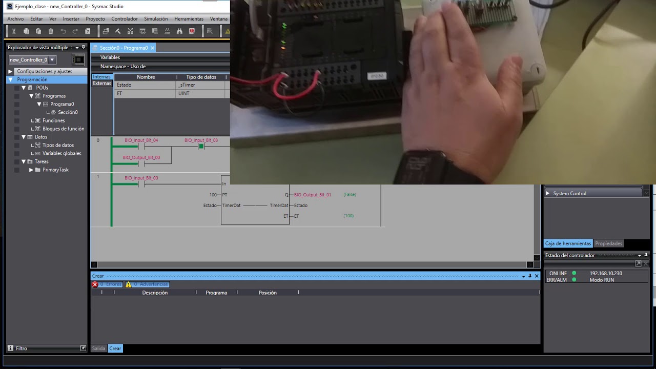 Sysmac Studio. Temporizadores en el NX1P2