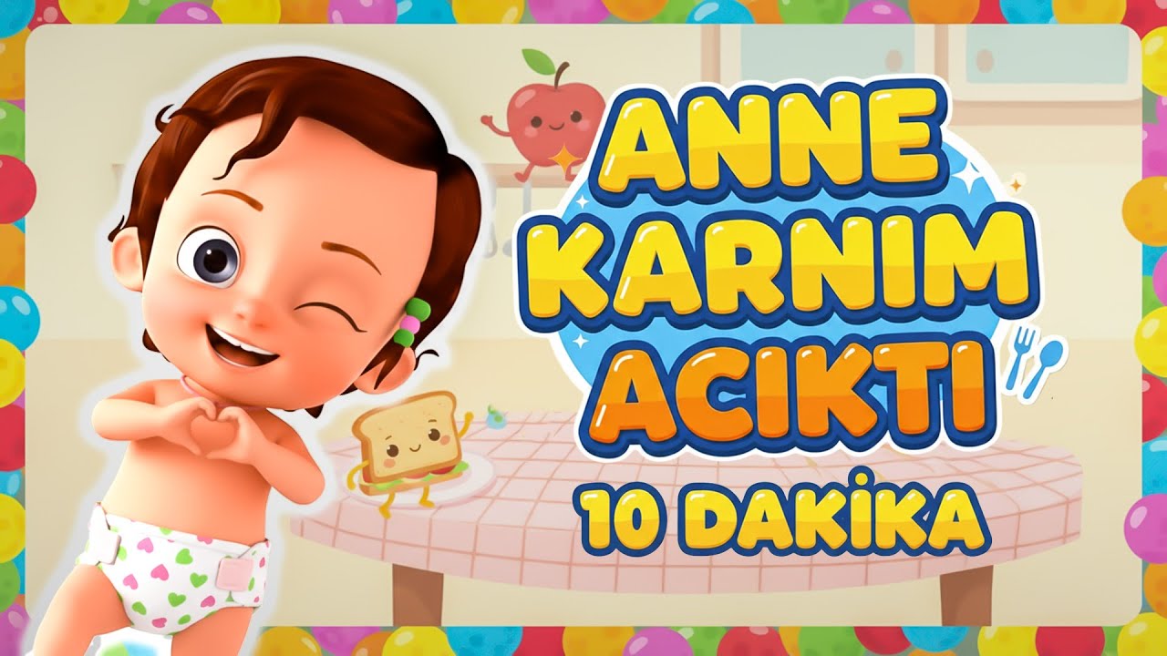 Anne Karnım Acıktı 10 dk (Altyazılı) | Eğlenceli &Ccedil;ocuk Şarkıları | AguMagu TV
