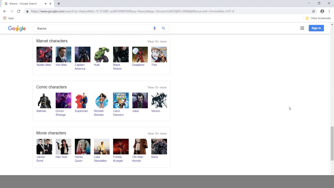 Thanos Snap on Google