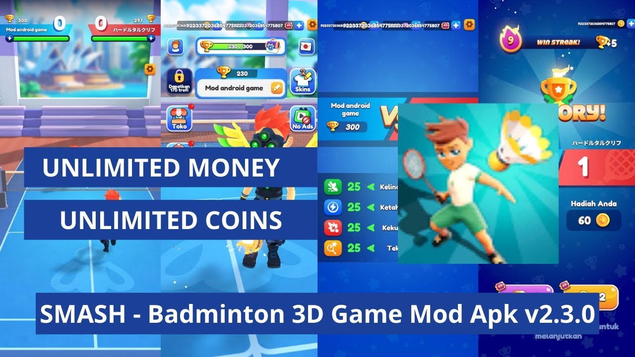 SMASH - Badminton 3D Game Mod Apk v2.3.0
