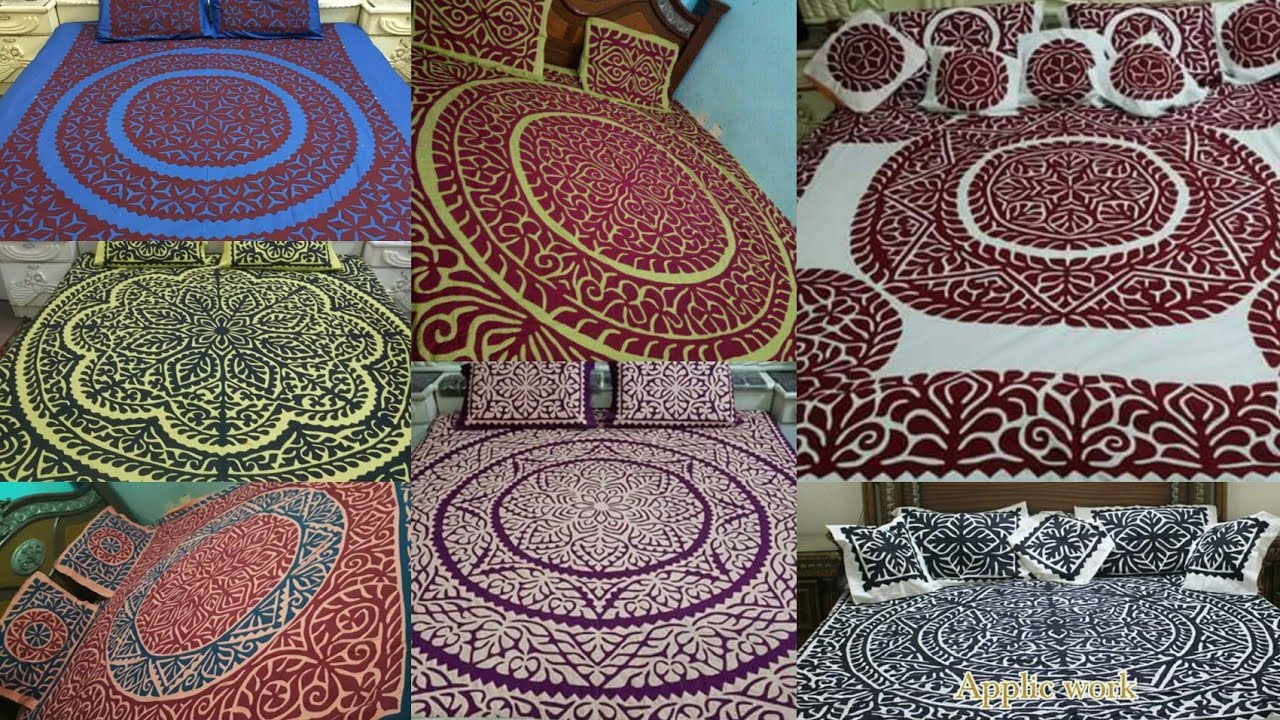 😍New #heavy#  beautiful #Sindhi# tuk #design #bed# sheets 🥰