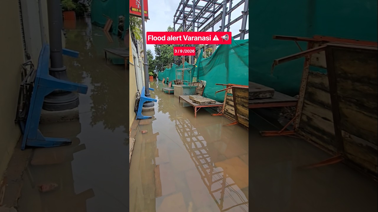 Flood alert Varanasi ⚠️ 📢  #viral #varanasi #flood #floods #2026 #shorts #gangariver #gangaghat