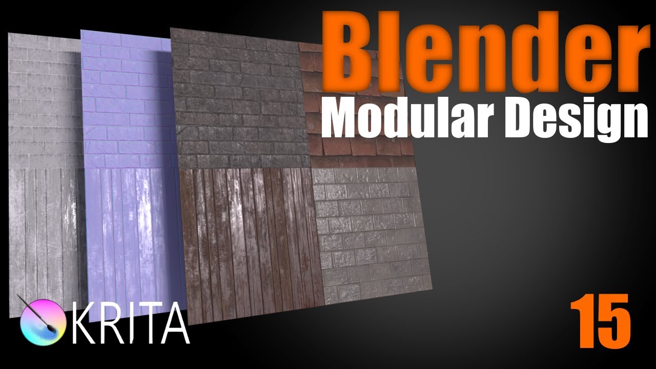 Blender Modular Design - 15 Creating Texture Atlas in Krita