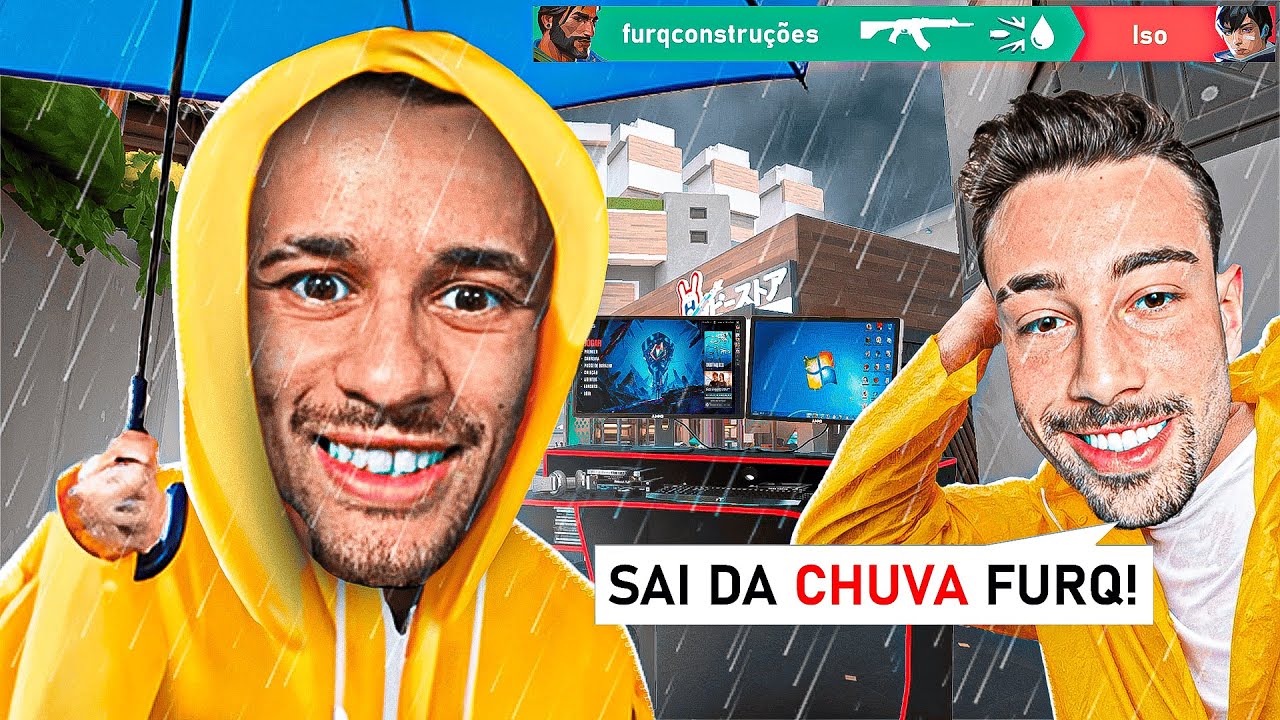 JOGUEI VALORANT NA CHUVA - TAPA CHUVA