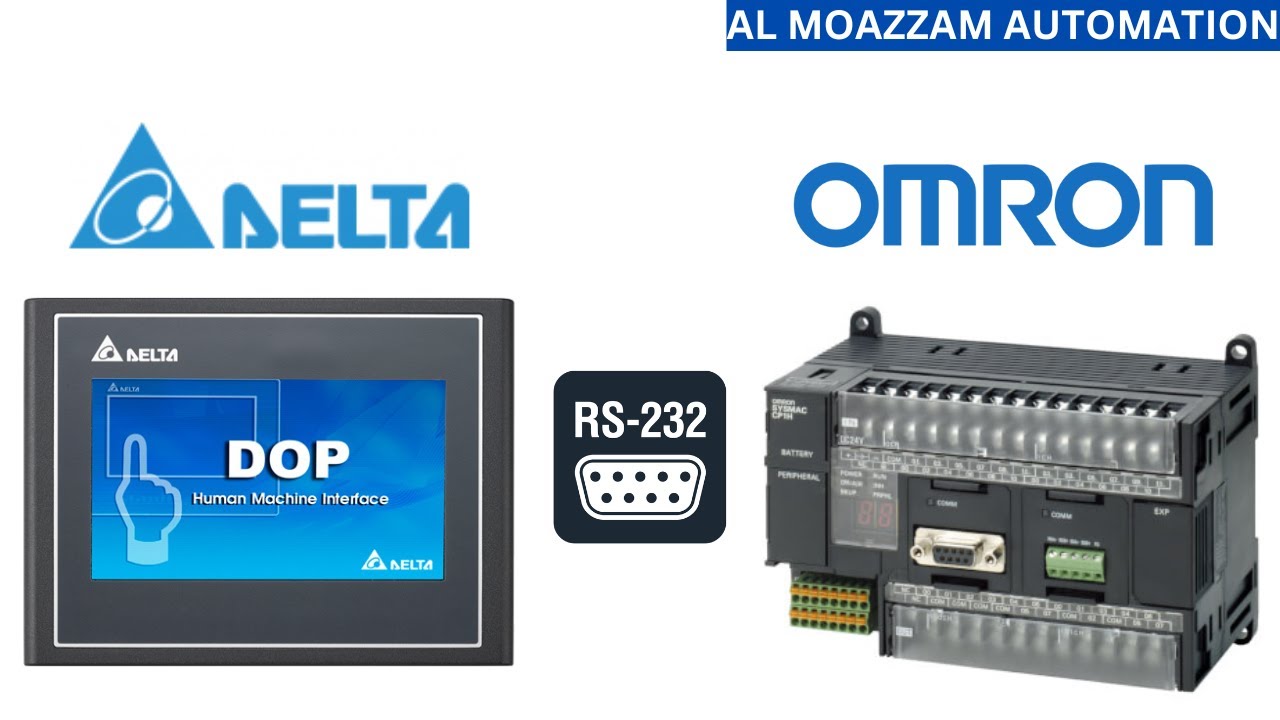 Communication Between OMRON PLC & Delta HMI | OMRON PLC and Delta HMI Communication RS-232