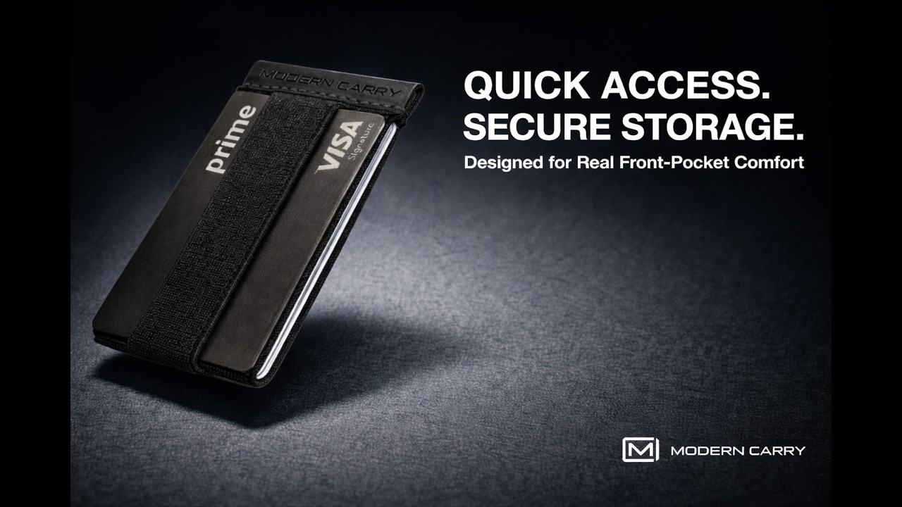 Quick Draw Eclipse Card Holder by Modern Carry - Ultra-Slim Wallet That Replaces Your Bulky Wallet
