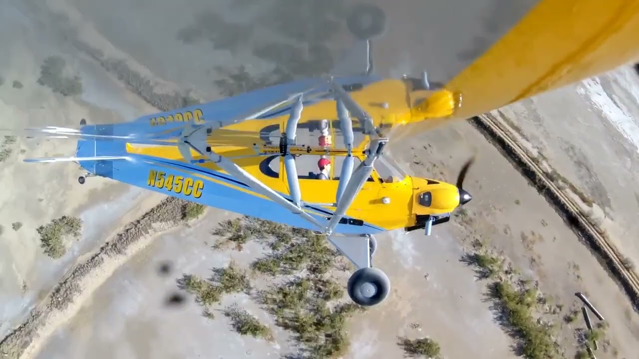 Hangar 9 Carbon Cub powered by a 20cc RCGF  Stinger Twin, Crash