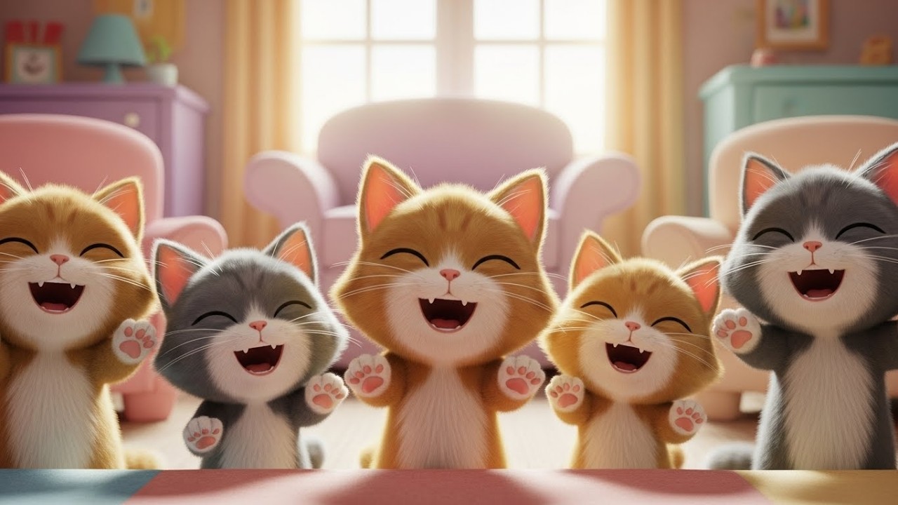 Пять маленьких котят играют в прятки 🐱🙈😸 | Мультфильм для детей и весёлые приключения