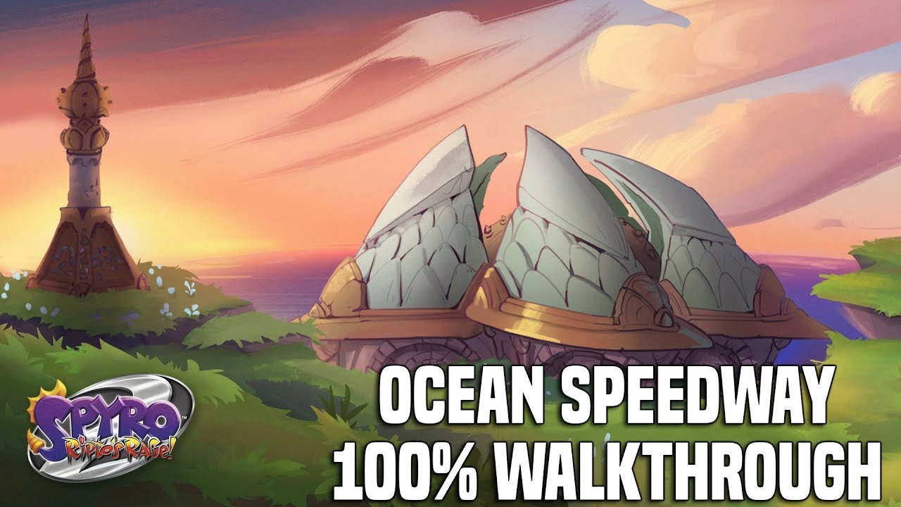 Spyro 2 Riptos Rage - Ocean Speedway 100% Walkthrough (Reignited)