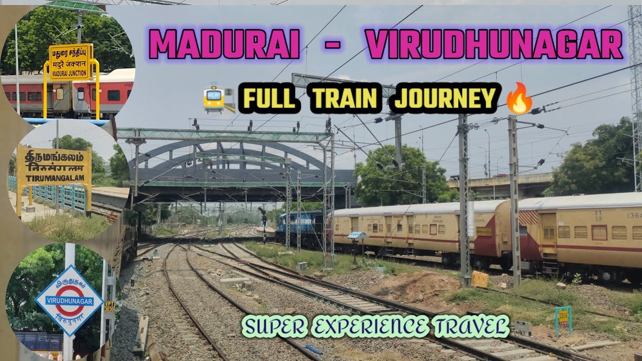 🚉Madurai - Virudhunagar Train Journey | Super Experience | Tirumangalam TPK | Madurai Sengottai Exp