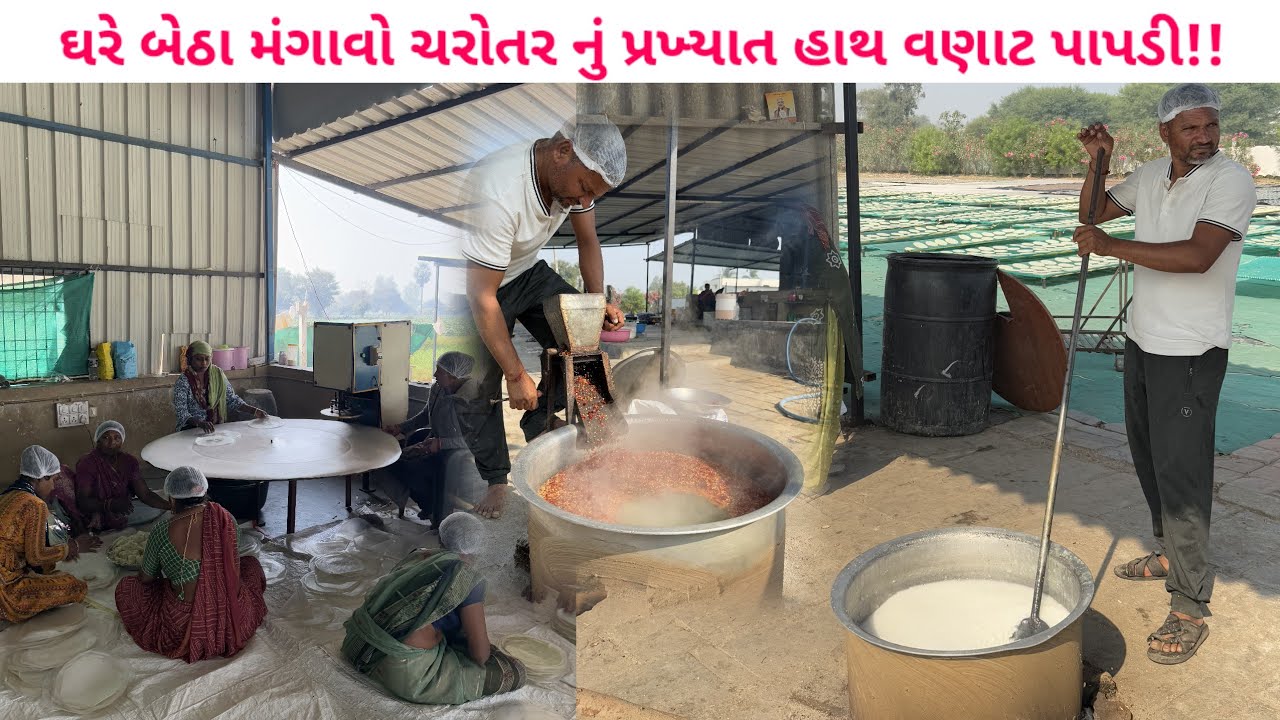 દેશી રીતે બનાવવામાં આવે પટેલની પાપડી | નિર્મલ ગૃહ ઉદ્યોગ ડેમોલ ગામ by foodieeguru Desi
