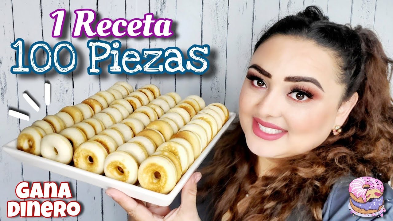 Mini DONAS para NEGOCIO ✨️ La receta PERFECTA para hacer 100 piezas 🍩 EMPRENDE YA !