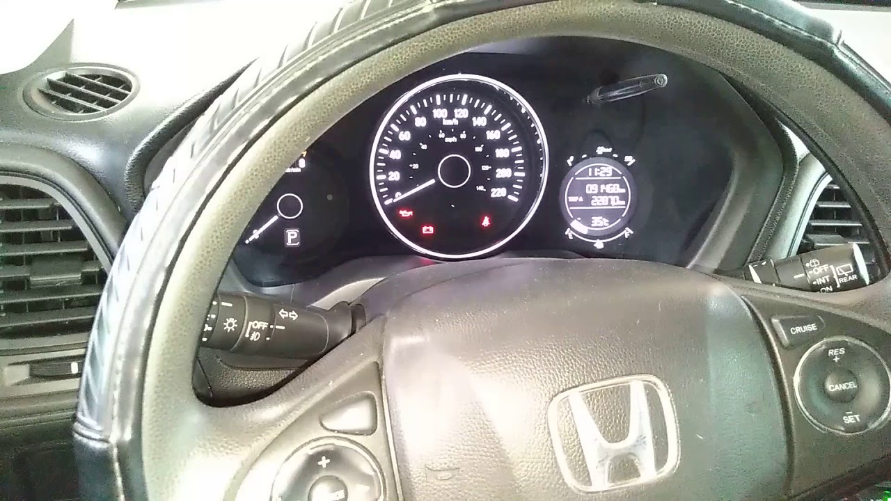 Borrar testigo de mantenimiento requerido honda hrv 2016