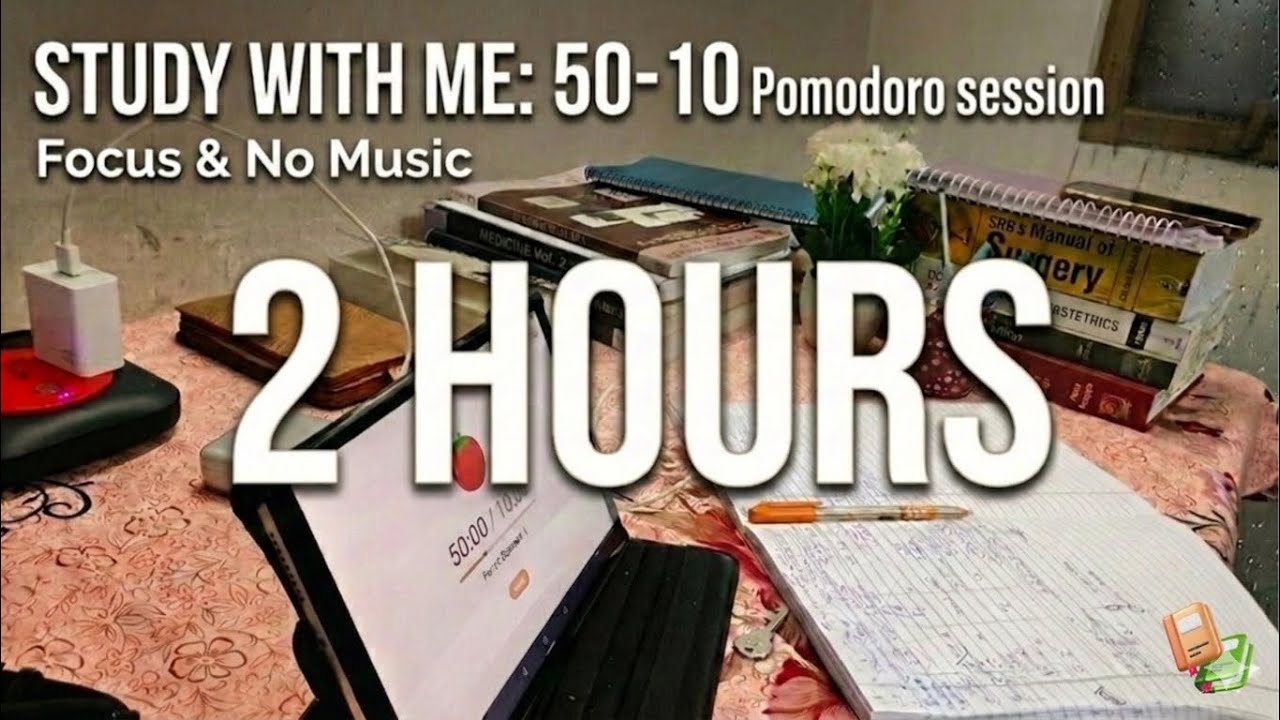 Study With Me LIVE 🕯️ Real-Time Focus Session | No Music ⛈️| POMODORO ⌛
