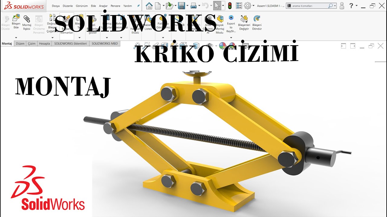SOLİDWORKS KRİKO MONTAJI