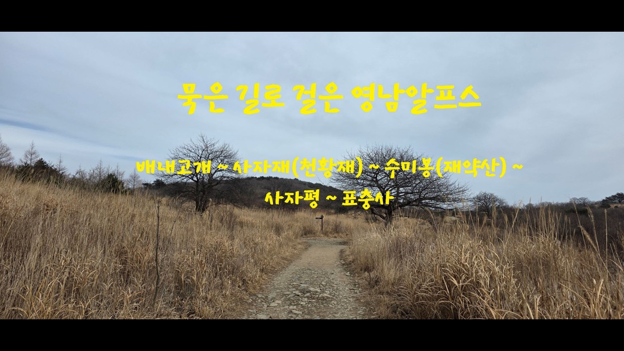 묵은길로 걸은 영남알프스(배내고개 ~ 표충사)