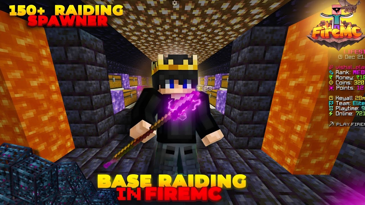 Base raiding in Fire MC season 7 @PSD1 #firemclifesteal #viral