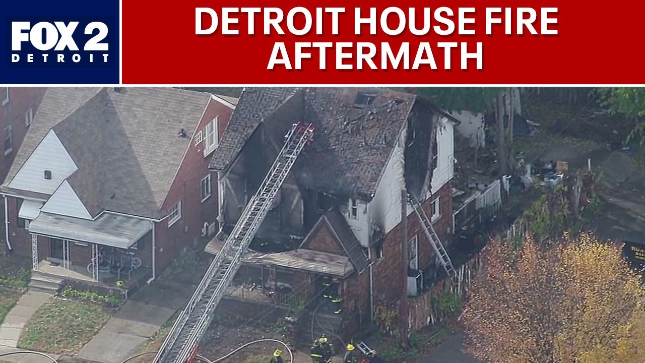 Detroit house fire aftermath