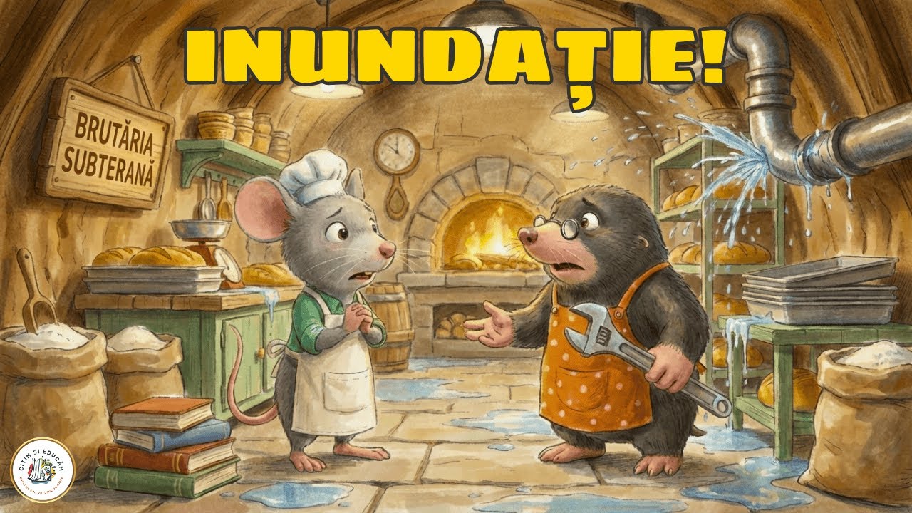 🐭 Șoricelul Fursec și Inundația din Brutărie | Poveste despre Prietenie și Ajutor