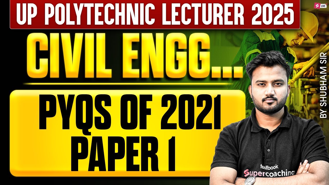 UP Polytechnic Lecturer Previous Year Question Paper Civil | UP Poly Lecturer by Shubham Sir