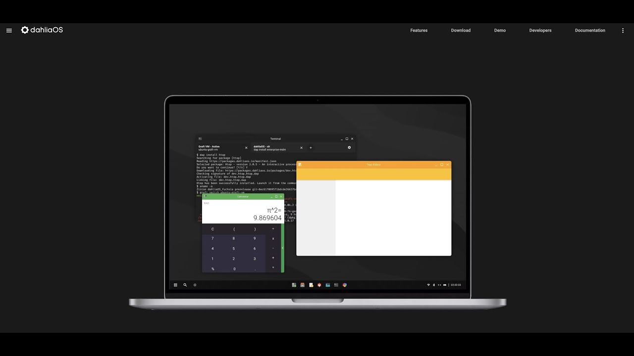 Linux Distribution Based on Google Fuchsia || dahliaOS || First Look || Alpha Build || 2022