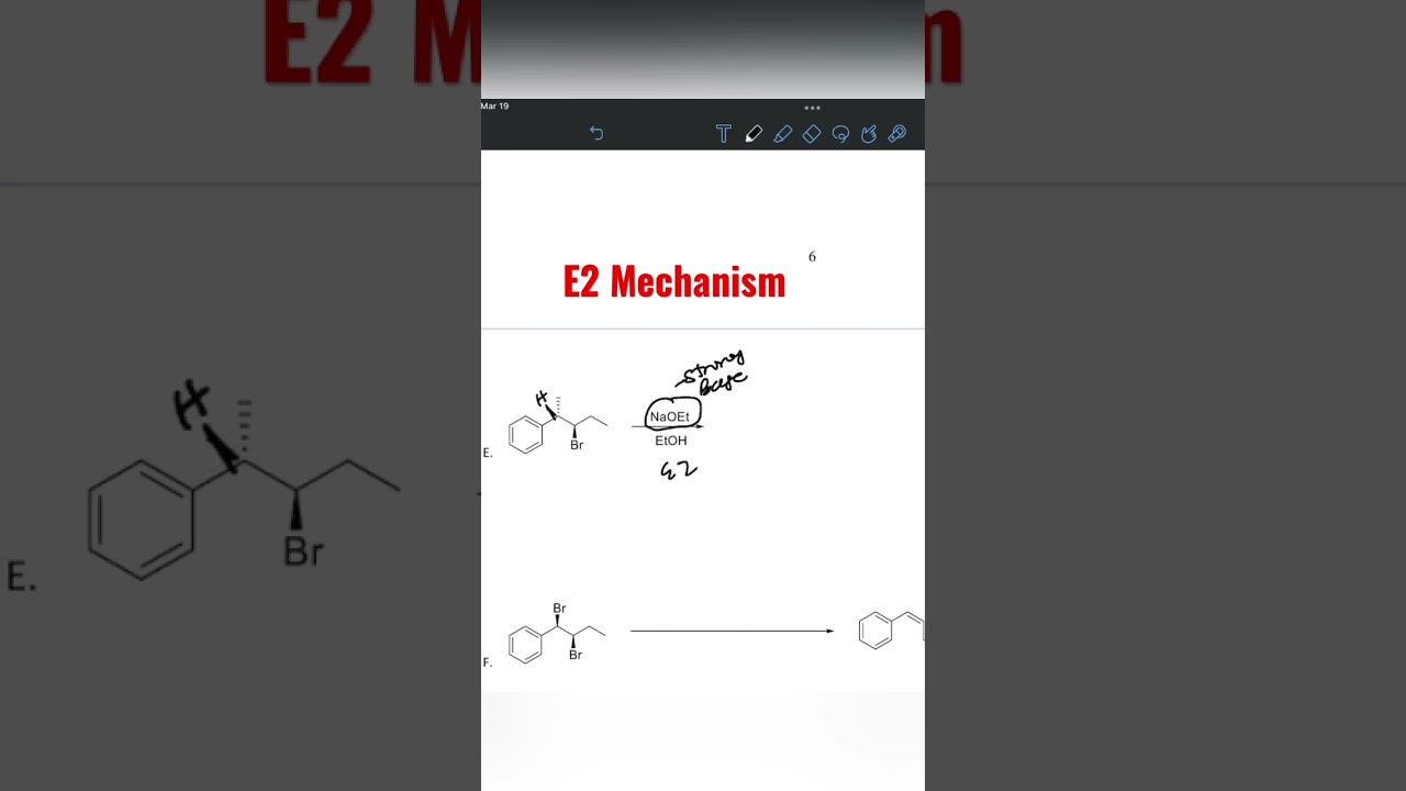 E2 Mechanism #chemistry #ochem #organicchemistry #shorts