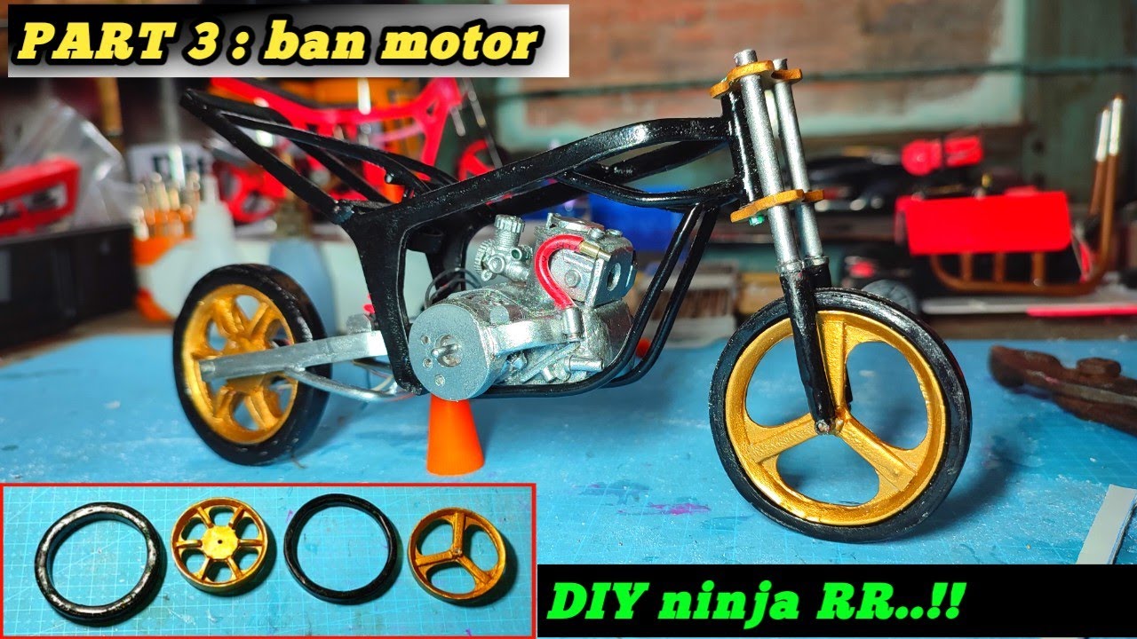 CARA SAYA MEMBUAT MINIATUR MOTOR KAWASAKI NINJA RR part 3 : Membuat Ban