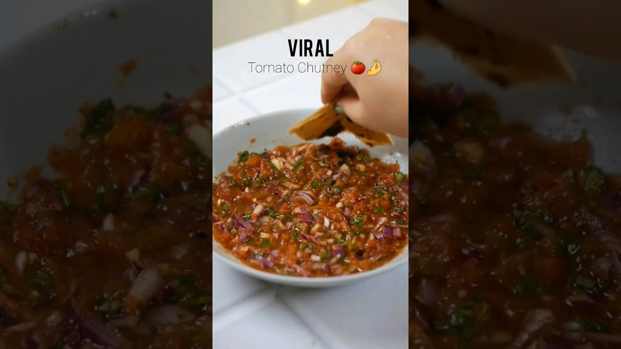 Tried Instagram's Viral Tomato Chutney Recipe 🤤😍 #shorts