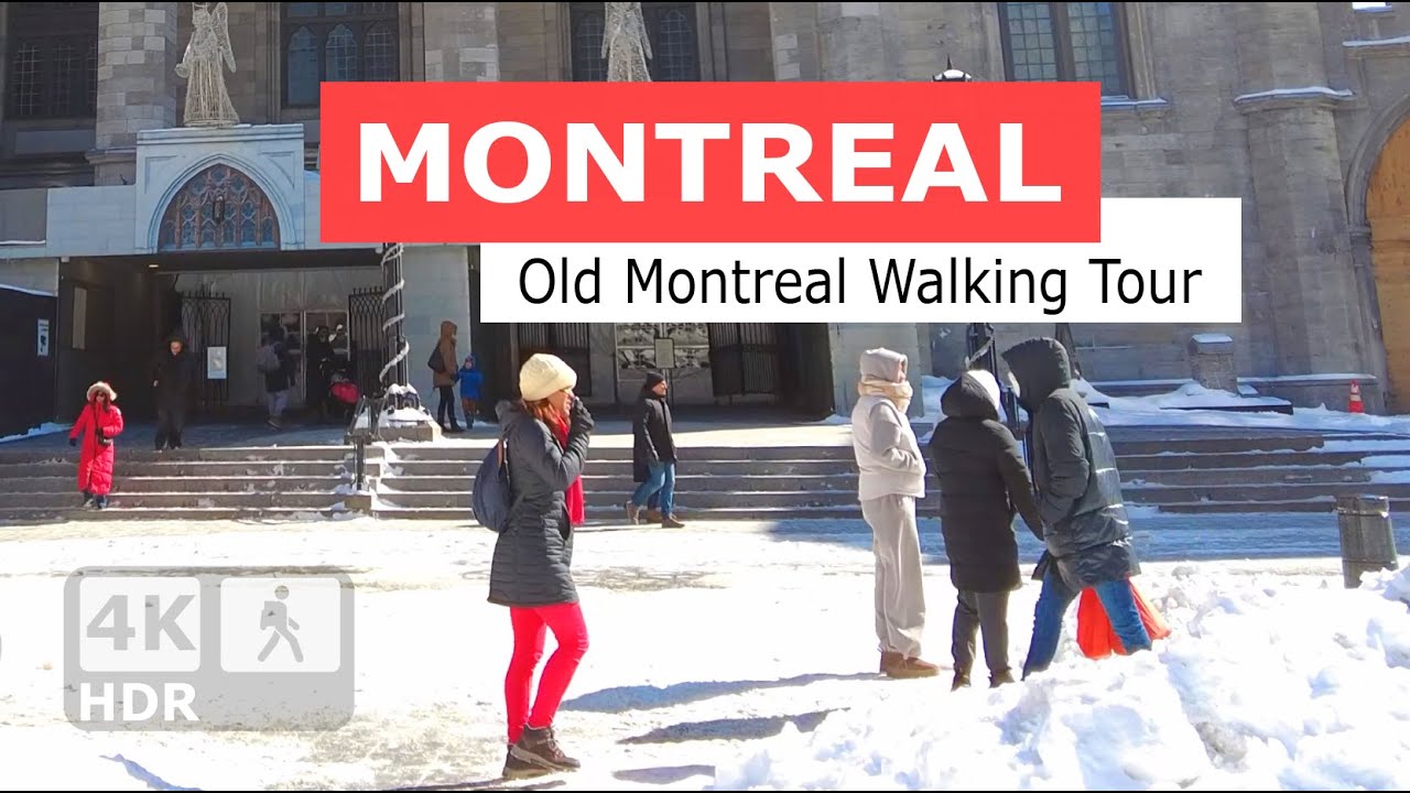 [ 4K ] Exploring Old Montreal's ❄️ Winter Wonderland | Quebec, Canada 🇨🇦 2025