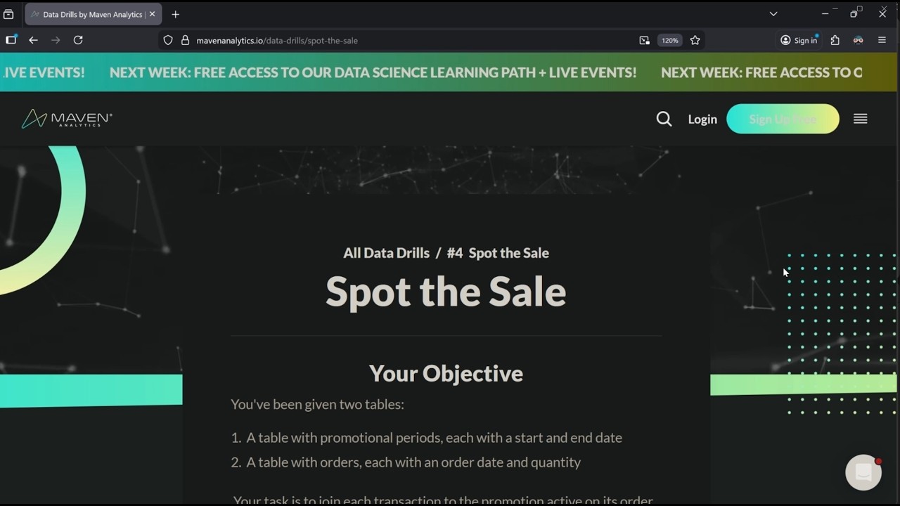 Maven Analytics - Data Drills 4 - Spot the Sale - DAX Query Solution