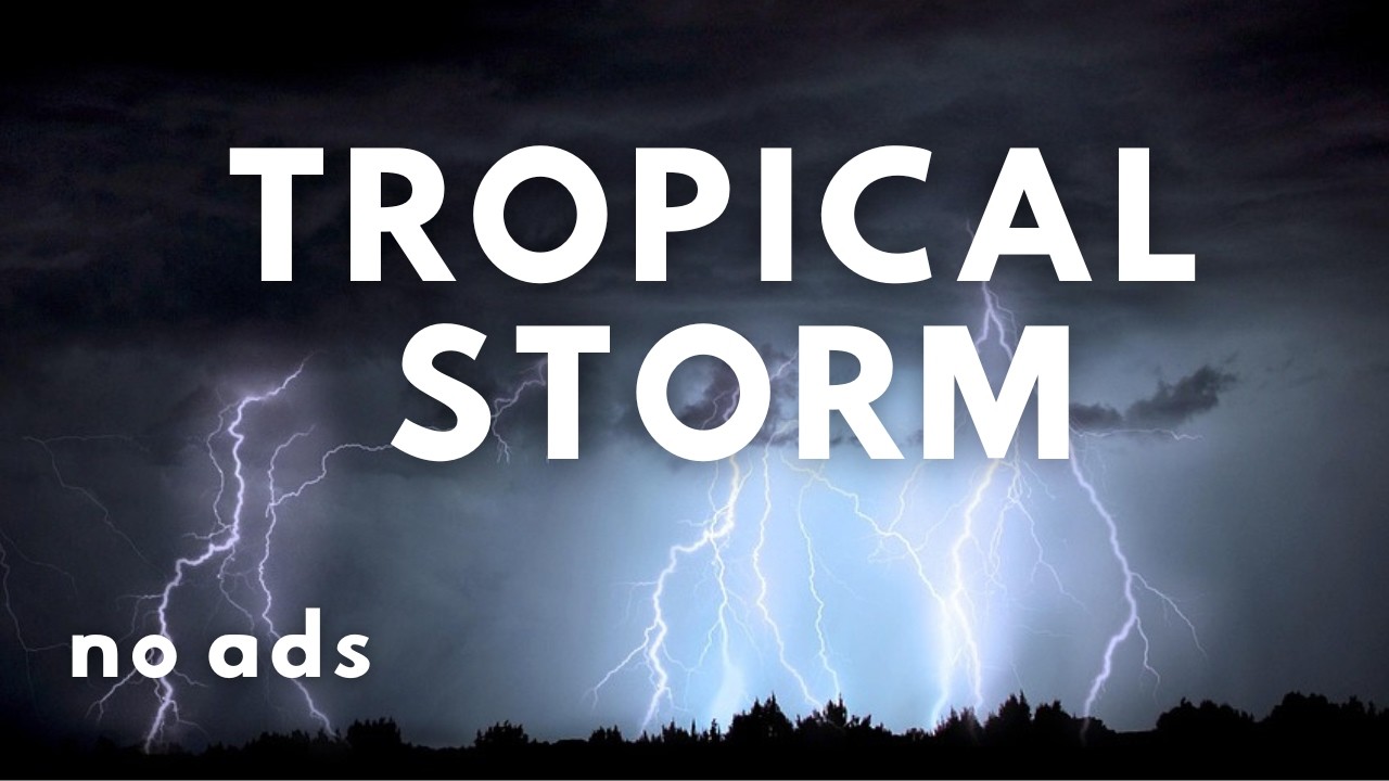 Tropical Rain & Thunder Sounds 🌩️ Deep Sleep Storm Ambience