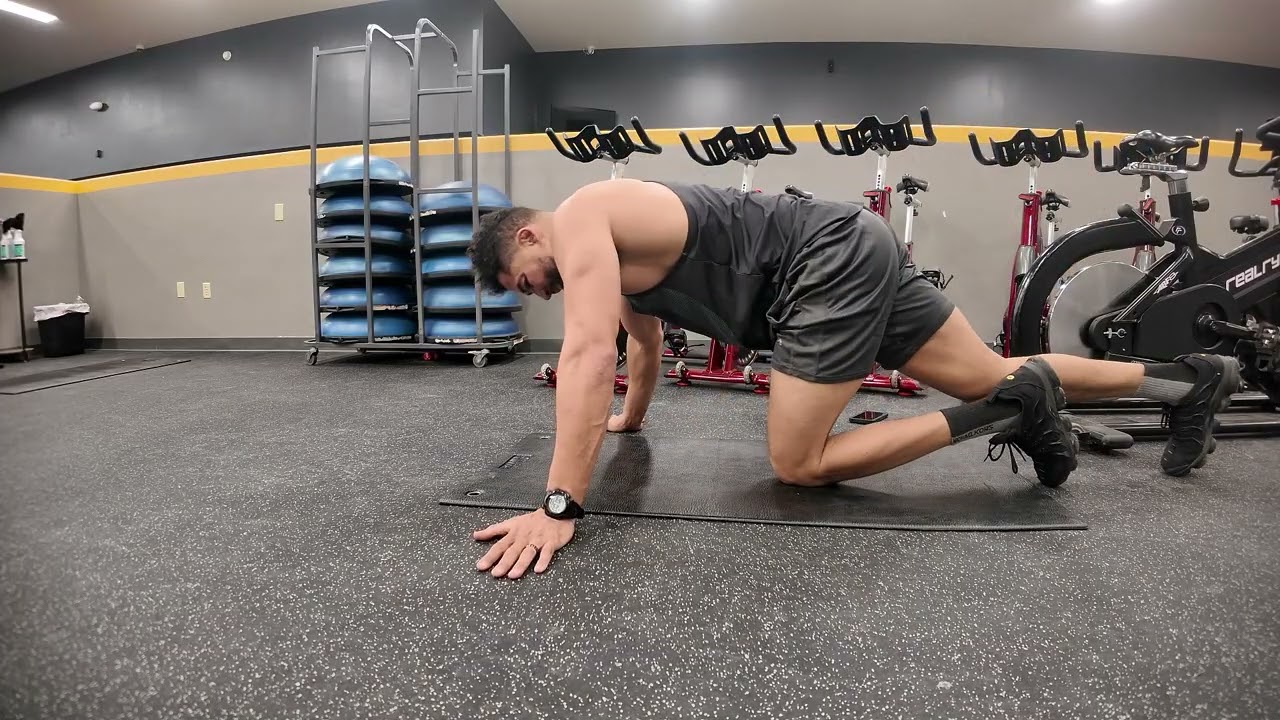 Bench press push ups and slow squat workout