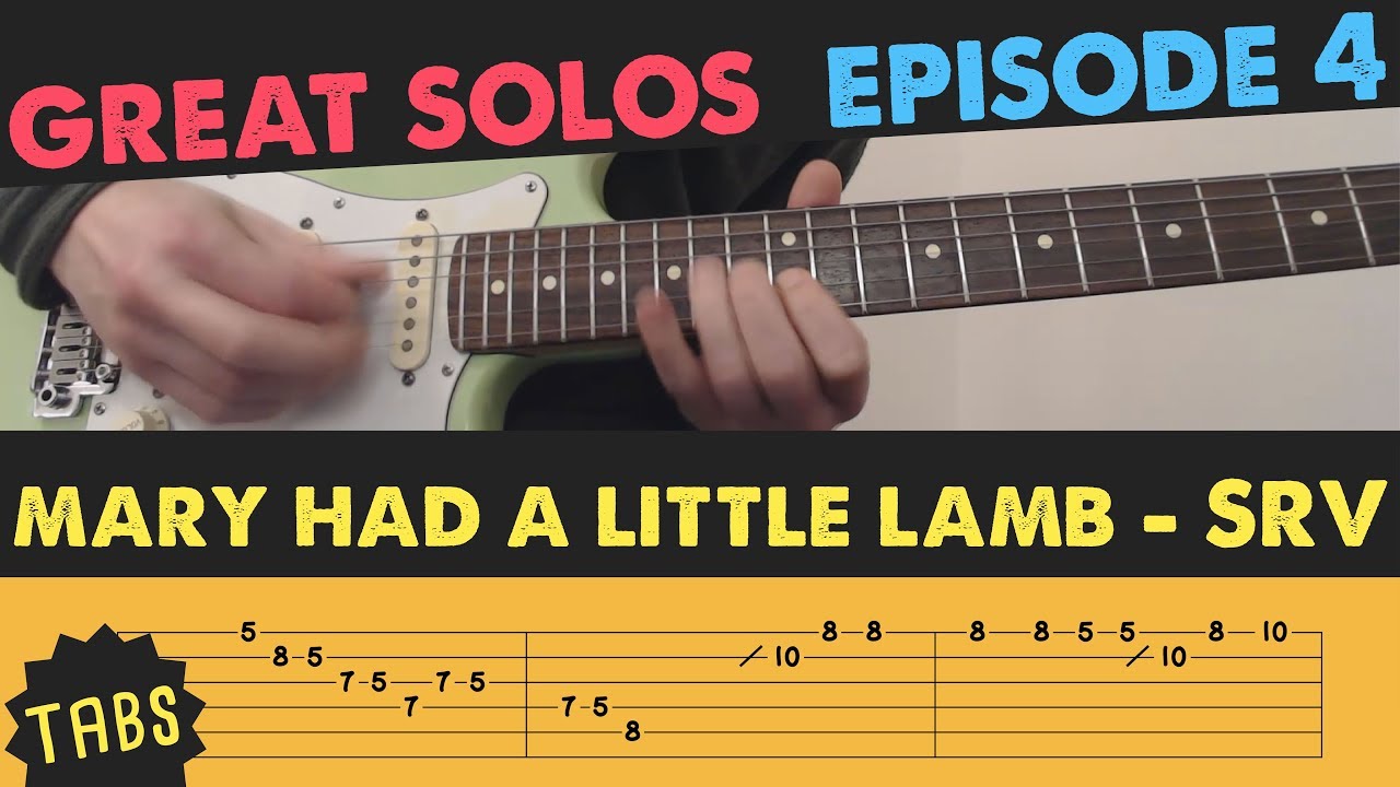 Mary Had a Little Lamb - SRV - SOLO // Lesson // Tutorial // Tab