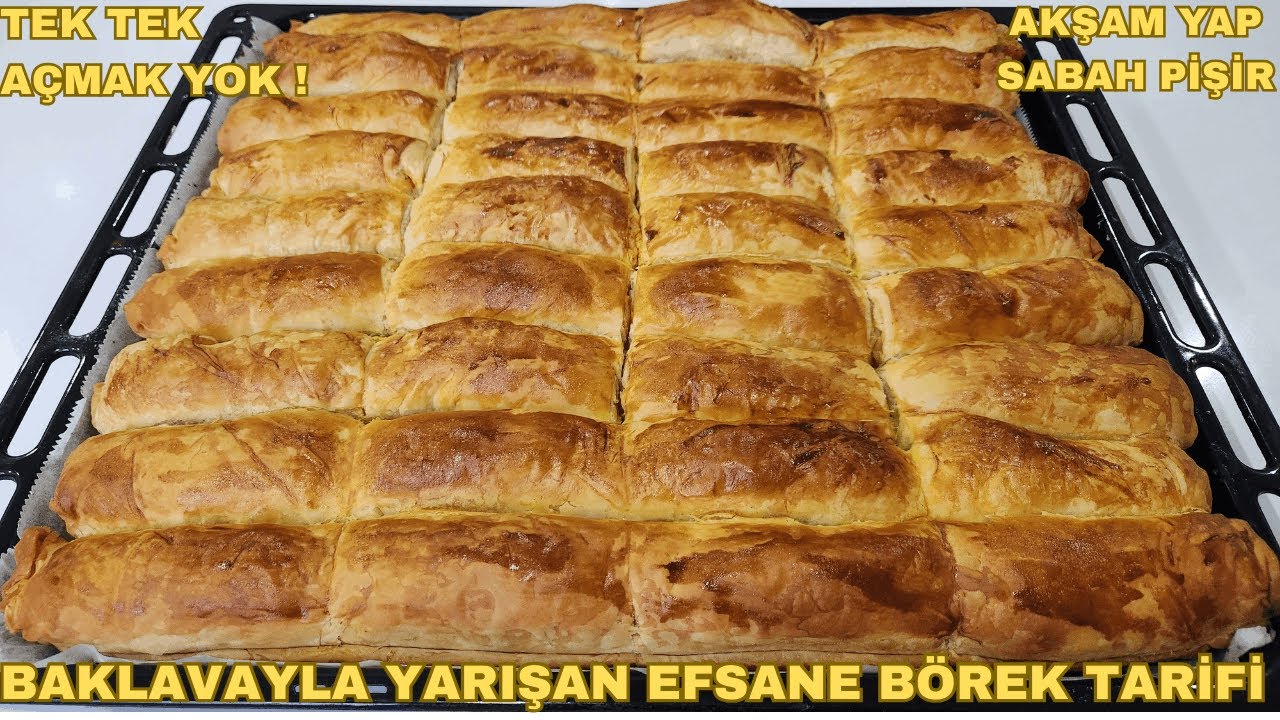 Akşam Yap Sabah Pişir! 😱 Tek Tek Açma Yok | Baklavayla Yarışan Efsane Börek Tarifi ✅ 🏆 🙏