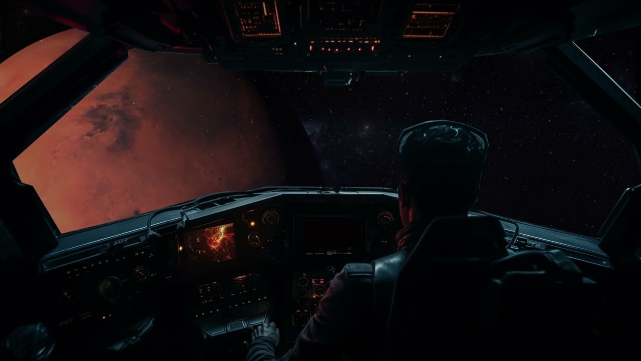 Spaceship Cockpit from Exoplanet Atmosphere | Sci-Fi Ambience for Sleep, Study, Relaxation