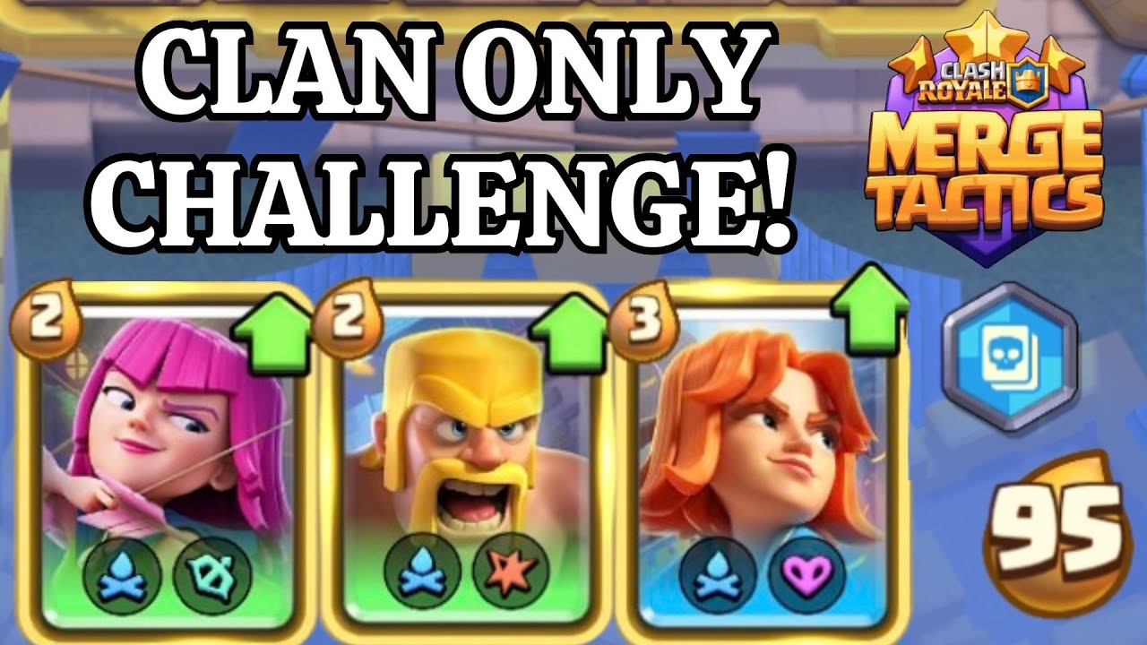 Can I Win A Game Using Clan Troops Only? - Clash Royal Merge Tactics