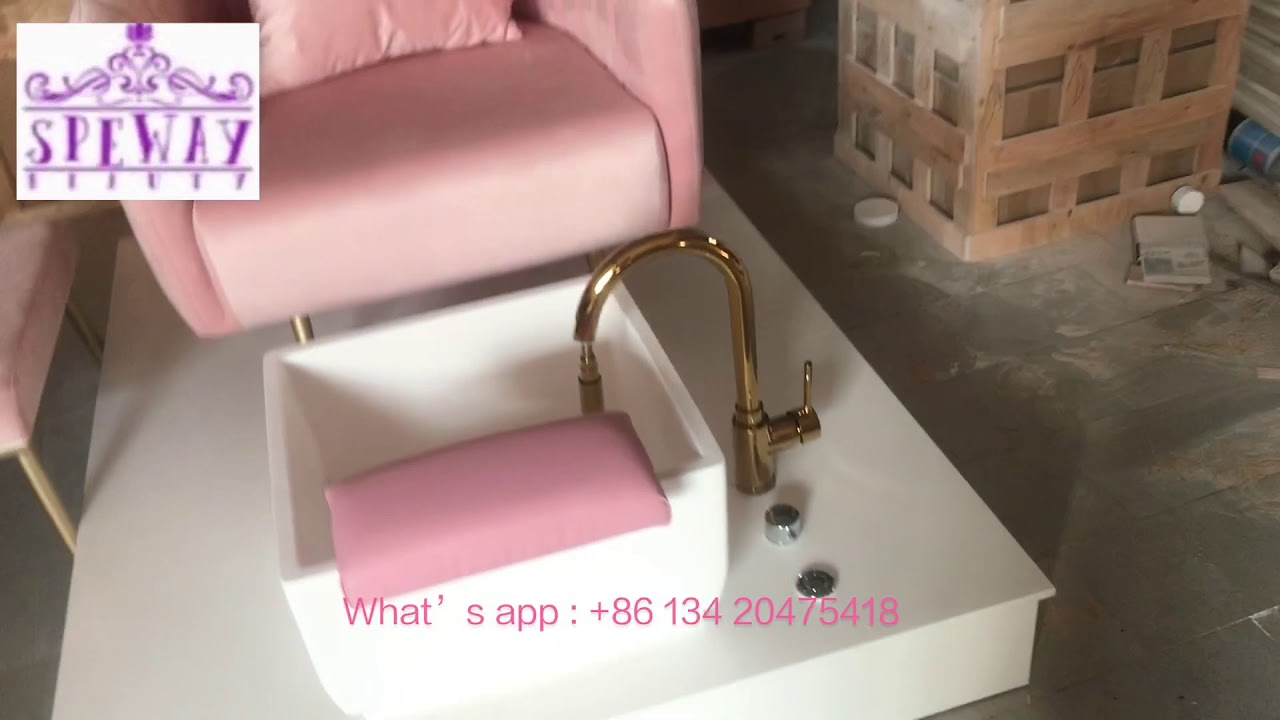 Pink salon pedicure chairs