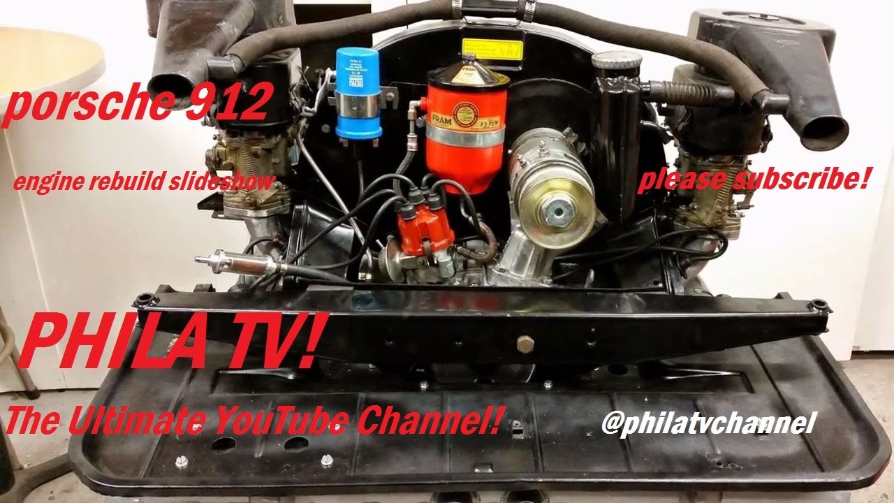 PORSCHE 912 ENGINE REBUILD SLIDESHOW FROM START TO FINISH ON PHILA TV!