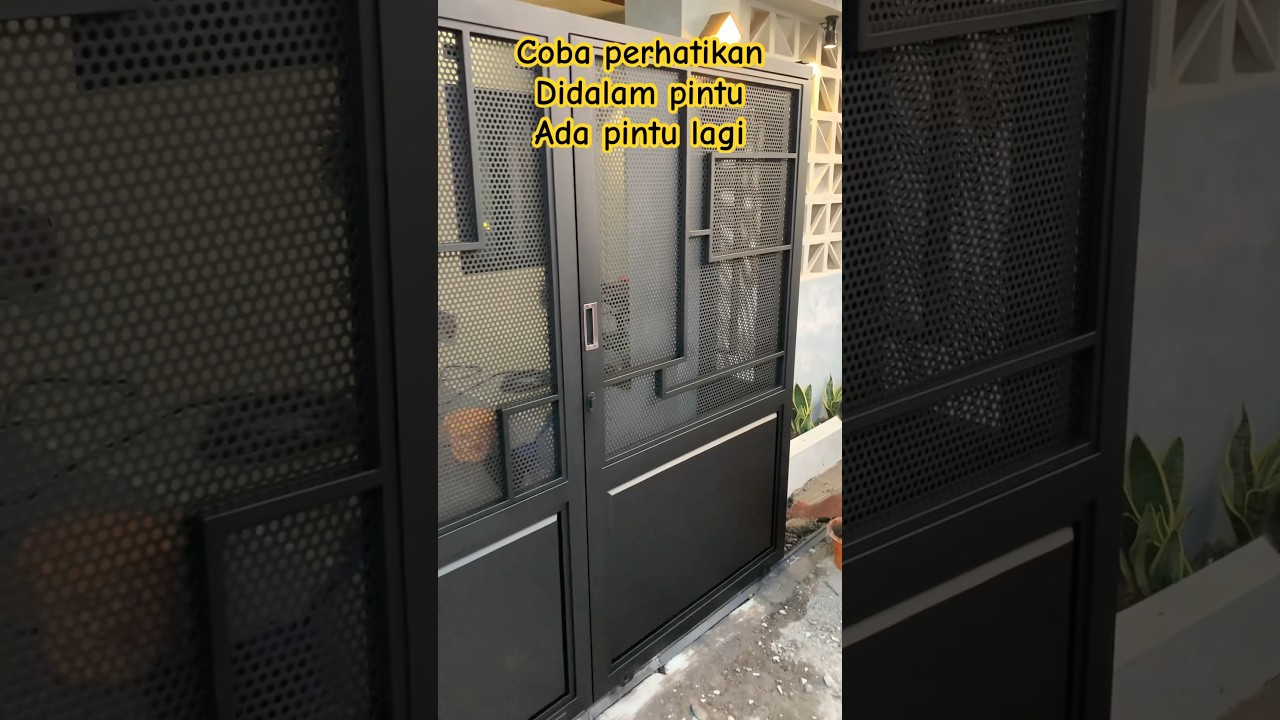 Pintu pagar yang lagi viral #aestetik #doors #pintusliding #interiordesign #pintumodern #design