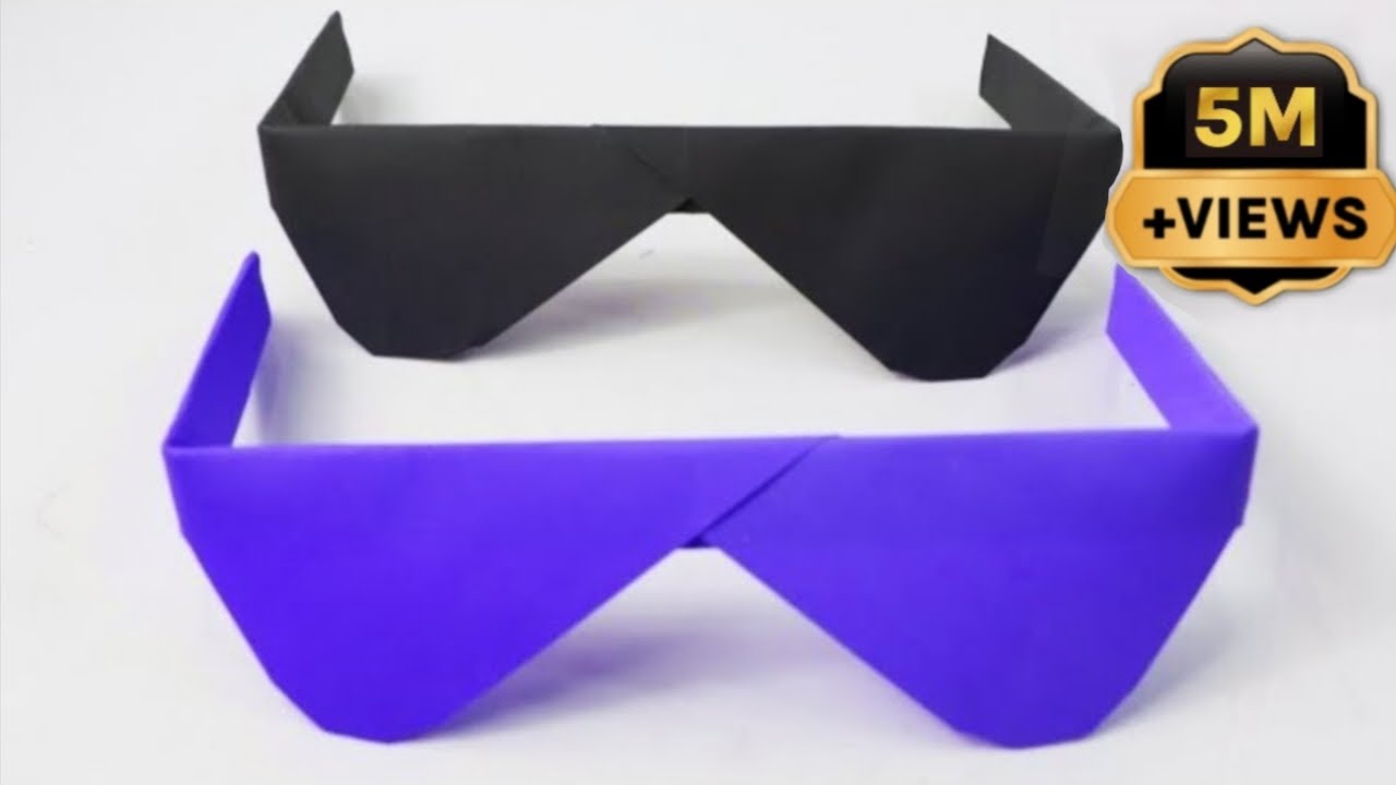 How To Make Paper Sunglasses Without Glue || Paper Folding Crafts || Paper Craft Without Glue