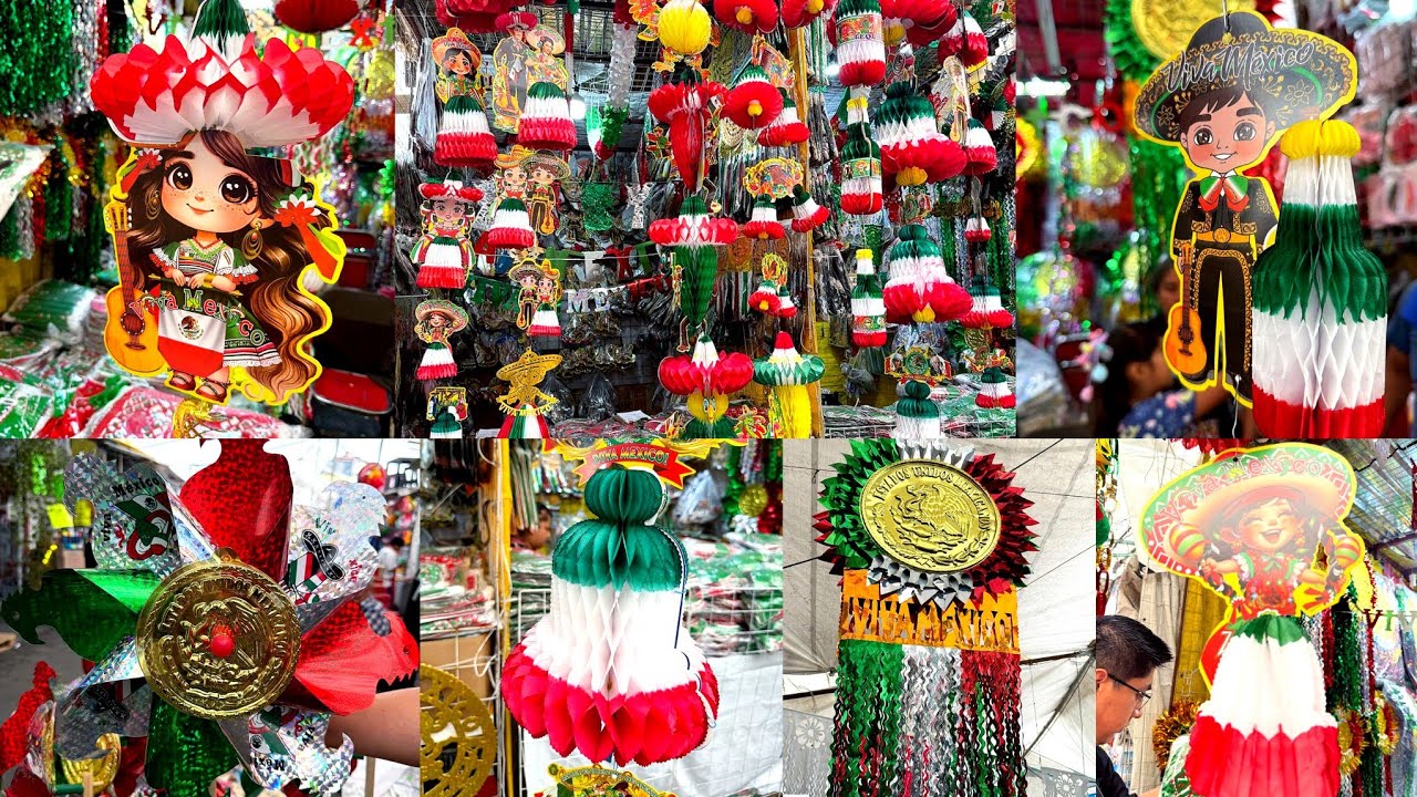🇲🇽 Adornos para 15 de SEPTIEMBRE a CENTAVOS por PAQUETE 🇲🇽 Artesanos Mexicanos en el Centro CDMX 